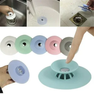2 In 1 Shower Flex Drain Stop And Hair Catcher 2 PCs