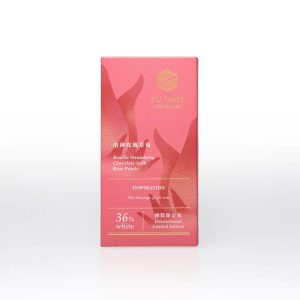 Fu Wan Roselle (Hibiscus) & Strawberry with Rose Petals White Chocolate 36%