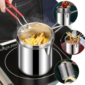 Double Layer Stainless Steel Deep Frying Pot – Durable & Efficient Cooking