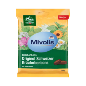 Mivolis Bonbon, Original Schweizer Kräuter, zuckerfrei, 125 g